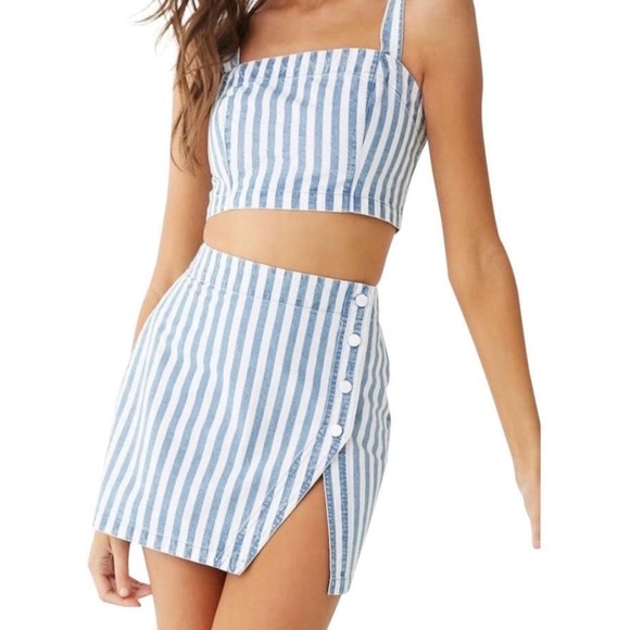 crop top and skirt set forever 21